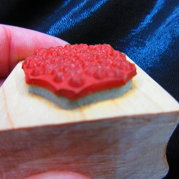 Snowflakes Wood Mounted Stamp 1.5" x 1.5" - Picture 3 of 3